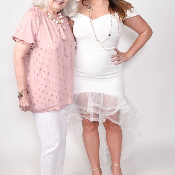 MATERNITY CALLA SWEATHEART TULLE RUFFLE DRESS - WHITE size medium 🕊🕊🕊 - Picture 7 of 7